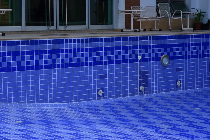 Drying Pool Tile Grout